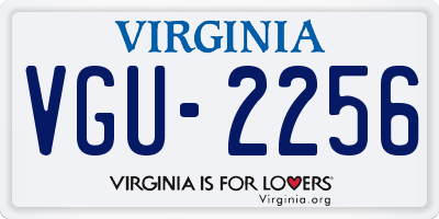 VA license plate VGU2256