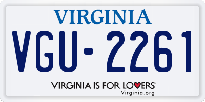 VA license plate VGU2261