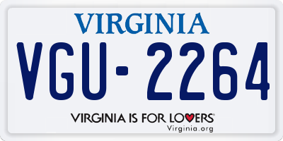 VA license plate VGU2264
