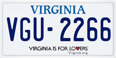 VA license plate VGU2266