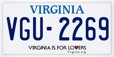 VA license plate VGU2269