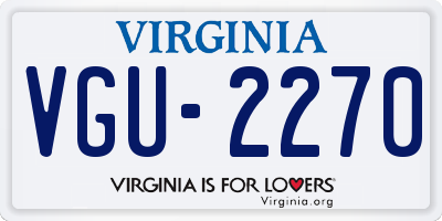 VA license plate VGU2270
