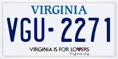 VA license plate VGU2271