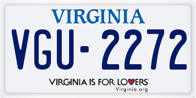 VA license plate VGU2272