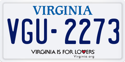 VA license plate VGU2273