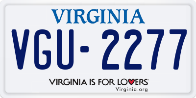 VA license plate VGU2277