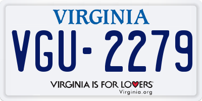 VA license plate VGU2279