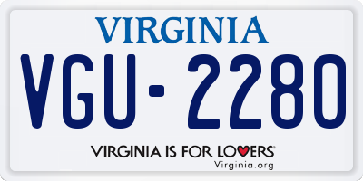 VA license plate VGU2280