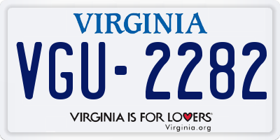 VA license plate VGU2282