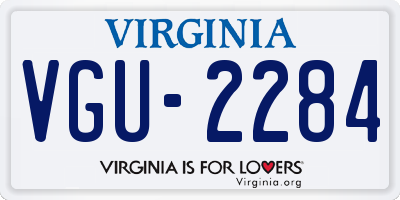 VA license plate VGU2284