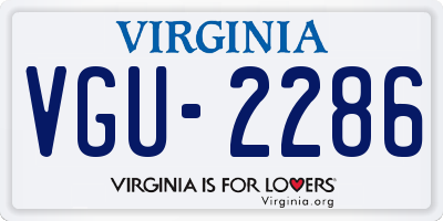VA license plate VGU2286