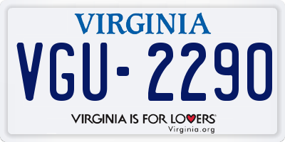 VA license plate VGU2290