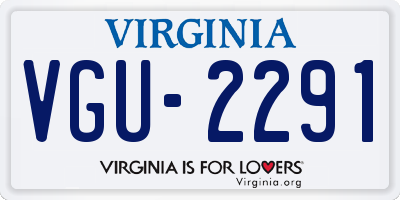 VA license plate VGU2291