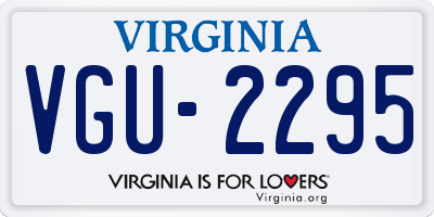 VA license plate VGU2295