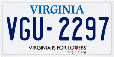 VA license plate VGU2297
