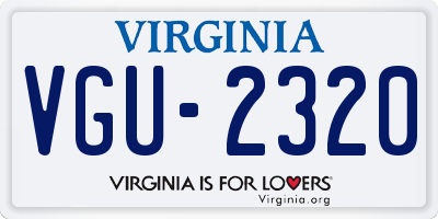 VA license plate VGU2320
