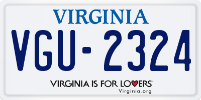 VA license plate VGU2324