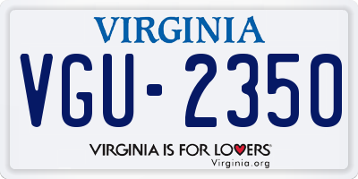 VA license plate VGU2350