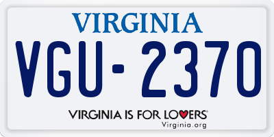 VA license plate VGU2370