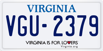 VA license plate VGU2379