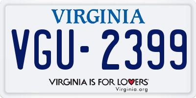 VA license plate VGU2399