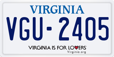 VA license plate VGU2405