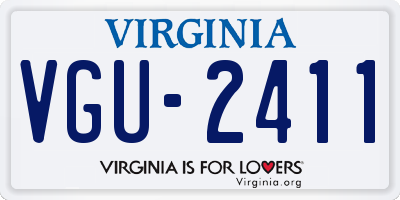 VA license plate VGU2411