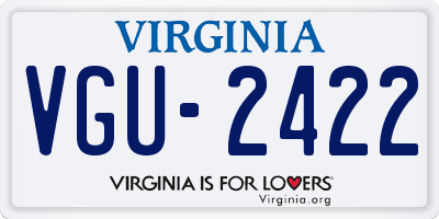 VA license plate VGU2422