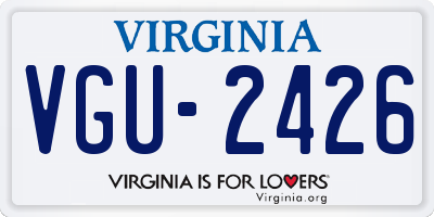 VA license plate VGU2426