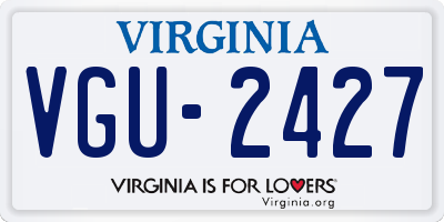 VA license plate VGU2427