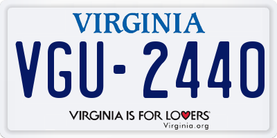 VA license plate VGU2440