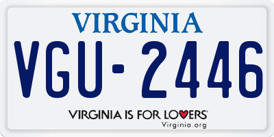 VA license plate VGU2446