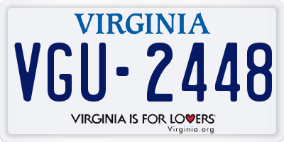 VA license plate VGU2448