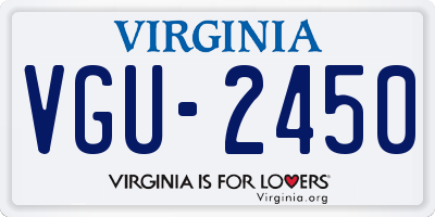 VA license plate VGU2450