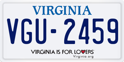 VA license plate VGU2459