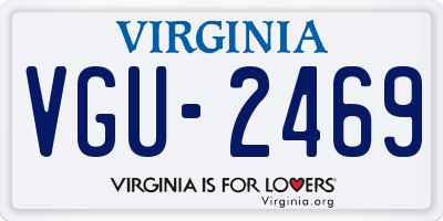 VA license plate VGU2469