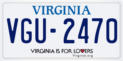 VA license plate VGU2470