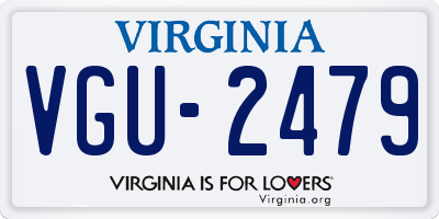 VA license plate VGU2479