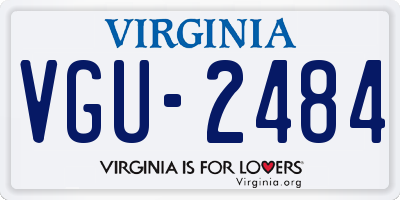 VA license plate VGU2484