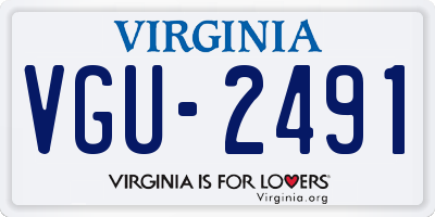 VA license plate VGU2491