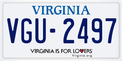VA license plate VGU2497