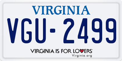 VA license plate VGU2499