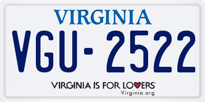 VA license plate VGU2522