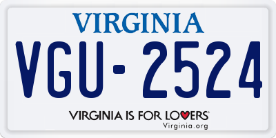 VA license plate VGU2524