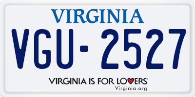 VA license plate VGU2527