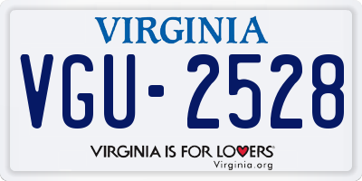 VA license plate VGU2528