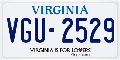 VA license plate VGU2529