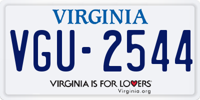 VA license plate VGU2544
