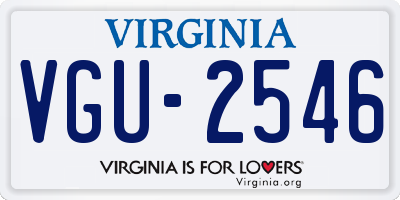 VA license plate VGU2546