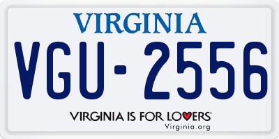 VA license plate VGU2556
